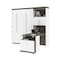 Bestar Orion Full Murphy Bed and Shelving Unit with Fold-Out Desk (89W), White & Walnut Grey 116865-000017 - alternate 3